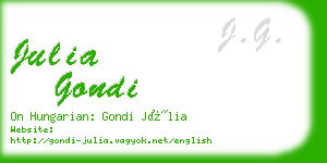 julia gondi business card